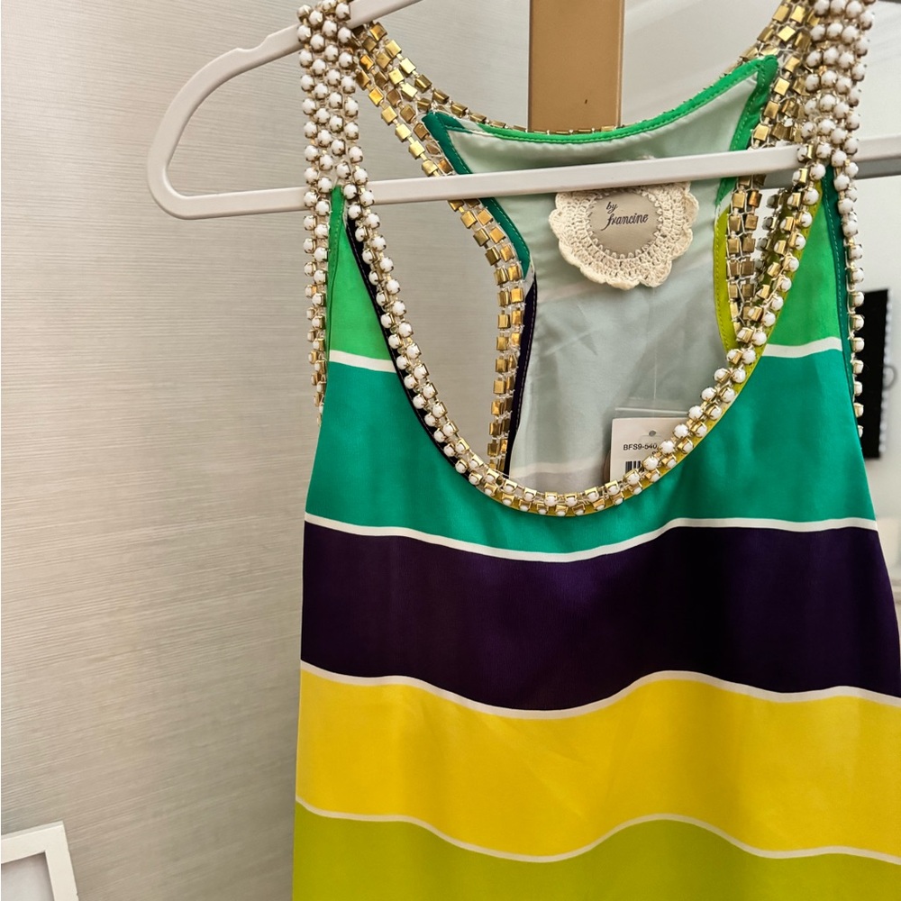 Colourful Top with Handmade Beading